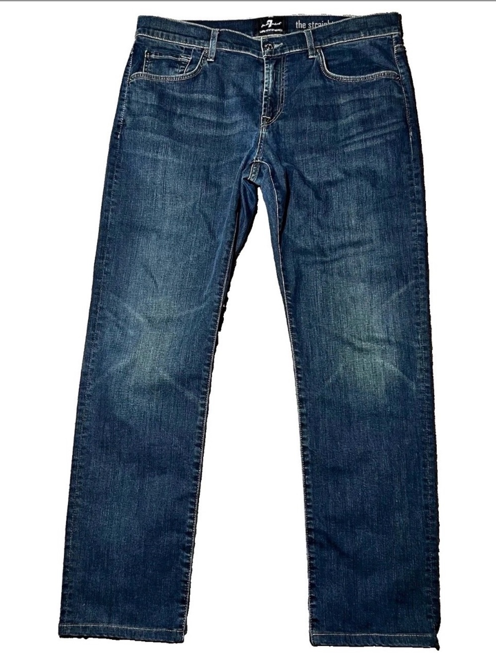 7 For All Mankind Luxe Performance The Straight Jeans Women’s Size 36 Blue